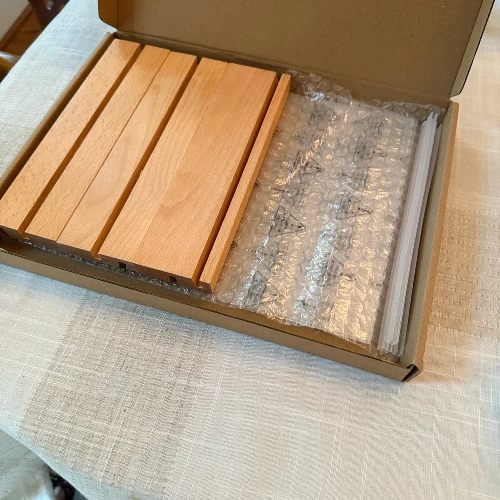 Set of 6 -New Natural Oak Acrylic Sign/Picture Frames